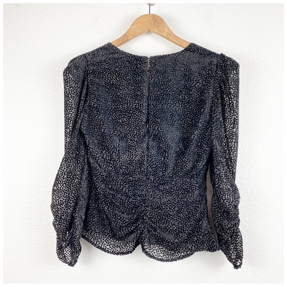 ASTR The Label‎ Label Florence Top in Black Velvet Dot Size XS - Picture 5 of 11